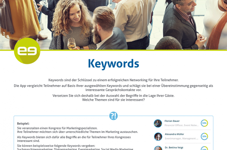 Keyword Guideline - congreet Event Software