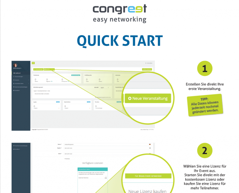 Quick Start - congreet Event Software