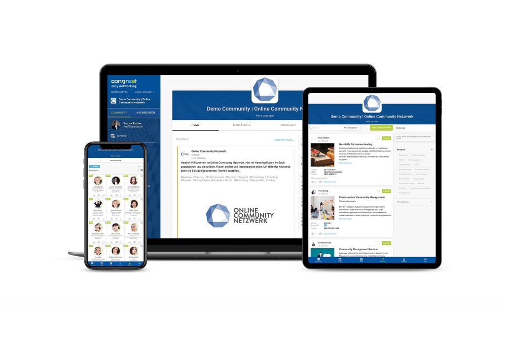 congreet Community Software für alle Endgeräte